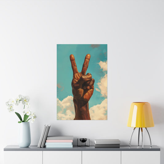 Peace Sign Oil Painting  | Wall Art
